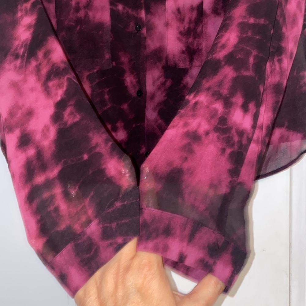 ZARA tie dye sheer blouse - Picture 6 of 7